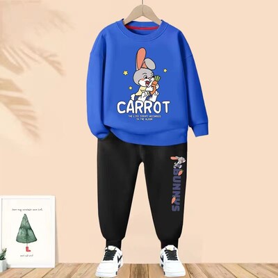 Set de haine de toamnă pentru bebeluș fetiță băiețel pentru copii, hanorac imprimat cu desene animate, partea de sus și pantaloni de jos, costum din două piese, trening