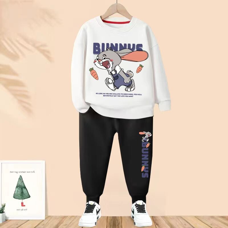 Set de haine de toamnă pentru bebeluș fetiță băiețel pentru copii, hanorac imprimat cu desene animate, partea de sus și pantaloni de jos, costum din două piese, trening