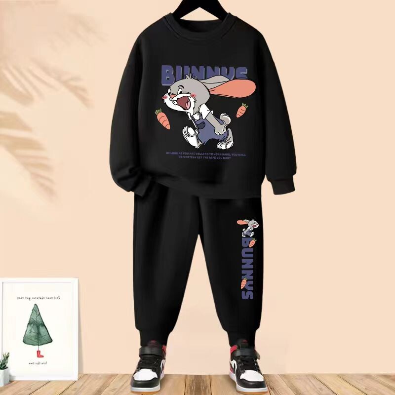 Set de haine de toamnă pentru bebeluș fetiță băiețel pentru copii, hanorac imprimat cu desene animate, partea de sus și pantaloni de jos, costum din două piese, trening