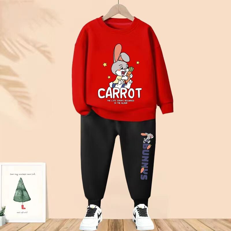 Set de haine de toamnă pentru bebeluș fetiță băiețel pentru copii, hanorac imprimat cu desene animate, partea de sus și pantaloni de jos, costum din două piese, trening