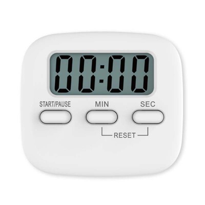 Skaitmeninis virtuvės laikmačio priminimo skystųjų kristalų ekranas su sulankstomu stovu ir magnetinio laiko atskaita, skirta maisto gaminimui, kepimui, sporto salėje