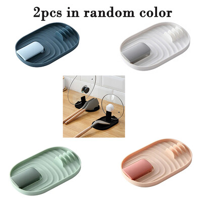 1/2 vnt. polichrominis šiaurietiško stiliaus puodų laikiklis, dangtis, kastuvas laikymo lentynai, praktiški daugiafunkciniai virtuvės reikmenys, neslystantys