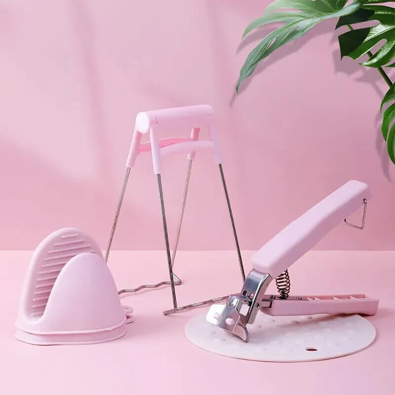 Αντιζευματικό Κλιπ δίσκου ανυψωτικού ατμού Σφιγκτήρας σιλικόνης Γάντια φούρνου μικροκυμάτων Αντιολισθητικός δίσκος λαβής ταψιού Αξεσουάρ κουζίνας