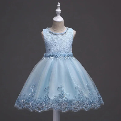 Vasaras bērnu kleitas meitenēm Vienkrāsainas bērnu kleitas bez piedurknēm Līgavas māsu kleitas vasaras meitenēm ballītēm no 2 līdz 10 gadiem