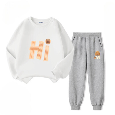 Rudens vaikų berniukų rūbų rinkinys Vaikų mergaičių mados raidėmis marginti megztiniai Viršus ir kelnės apačioje 2vnt Apranga Sportiniai kostiumai
