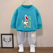 Rudens vaikų mergaičių drabužių rinkinys Vaikų berniukų animacinių filmų marginti megztiniai ir kelnių kostiumas ilgomis rankovėmis marškinėliai viršutiniai apatiniai sportiniai kostiumai