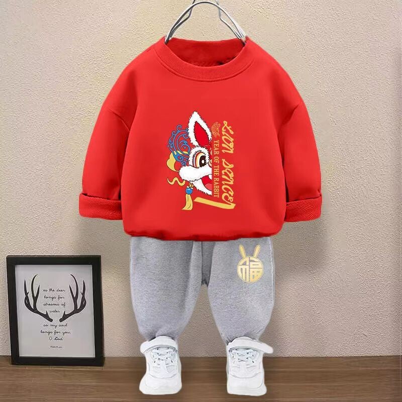 Rudens vaikų mergaičių drabužių rinkinys Vaikų berniukų animacinių filmų marginti megztiniai ir kelnių kostiumas ilgomis rankovėmis marškinėliai viršutiniai apatiniai sportiniai kostiumai