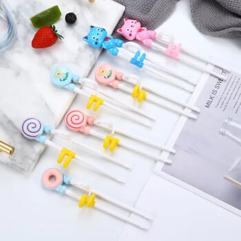 1 Pair Learning Chopstick Training Correction Cute Cat Baby Kids Children Chinese Chopsticks Learner Πλαστικά επιτραπέζια σκεύη κουζίνας