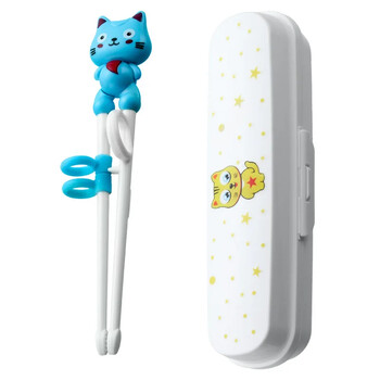 1 Pair Learning Chopstick Training Correction Cute Cat Baby Kids Children Chinese Chopsticks Learner Πλαστικά επιτραπέζια σκεύη κουζίνας