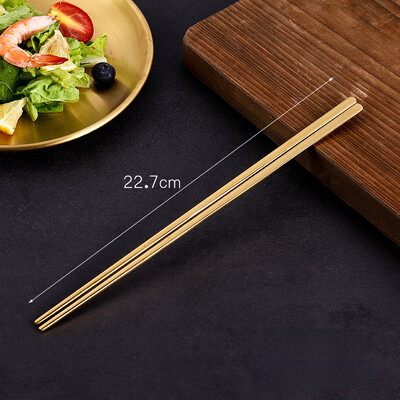 Bețișoare din oțel inoxidabil, bețișoare solide antiderapante de uz casnic, lingură, betisoare metalice pentru vesela la temperatură înaltă