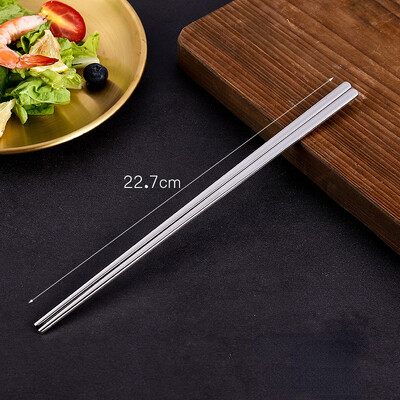 Bețișoare din oțel inoxidabil, bețișoare solide antiderapante de uz casnic, lingură, betisoare metalice pentru vesela la temperatură înaltă