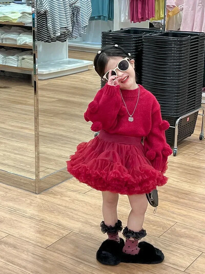 Roupa Infantil πουλόβερ κορίτσι πουλόβερ 2023 Φθινόπωρο Χαριτωμένα παιδικά ρούχα Γλυκό κορίτσι Κορυφαία ζεστά ρούχα για κορίτσια Свитер Детский