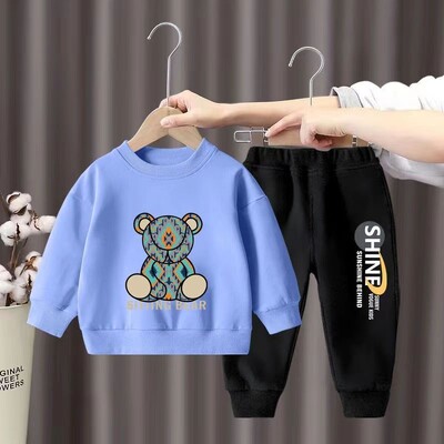 Set de haine de toamnă pentru copii, băieți, fete, hanorace imprimate cu desene animate, pulover, top și pantaloni, 2 buc, costum pentru bebeluși, treninguri de modă