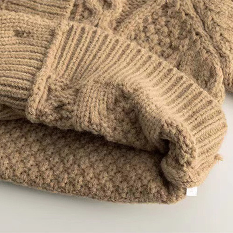 Tavaszi őszi baba pulóver Gyerek lány egyszínű Kötött Twist Kardigán Fiúk puha bő kötöttáru Babaruha