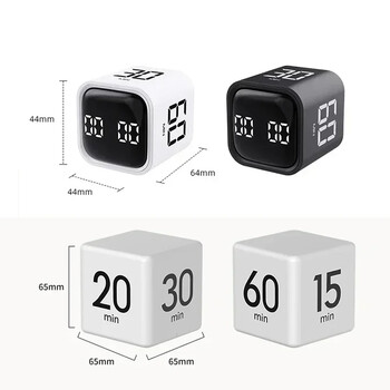 Παραγωγικότητα Cube Timer Οθόνη LED αναστροφής αισθητήρα βαρύτητας 4 Προκαθορισμένος χρόνος Διπλές λειτουργίες Αντίστροφη μέτρηση Μελέτη μαγειρέματος Μίνι ψηφιακός χρονοδιακόπτης