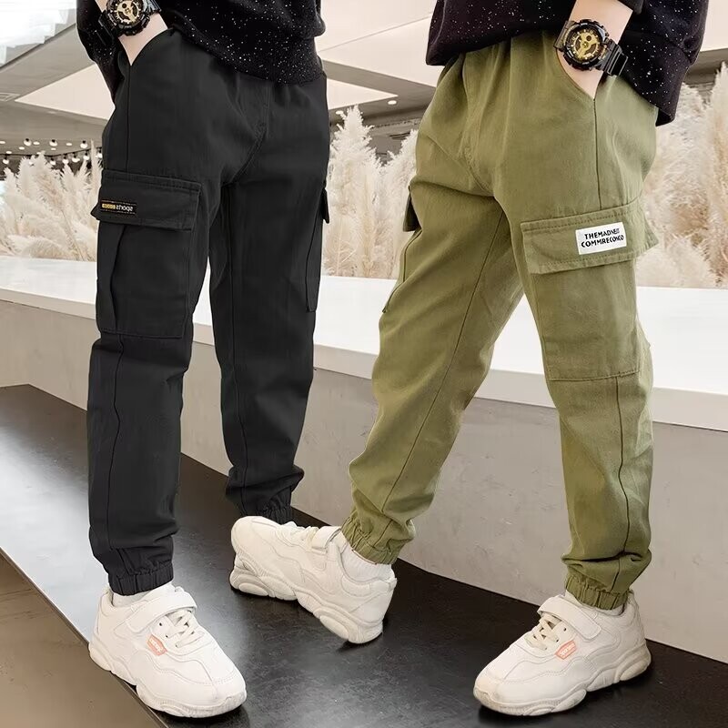 4-11 éves fiúk teherhordó nadrágok tavaszi ősz vékony stílus fiú nadrágok alkalmi gyerekek sport nadrágok tizenéves gyermekek számára