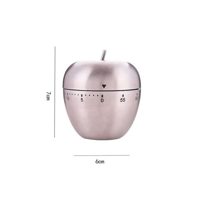 Čelični kuhinjski mjerač vremena s alarmom za kuhanje jaja od jabuke Odbrojavanje 0-55 min