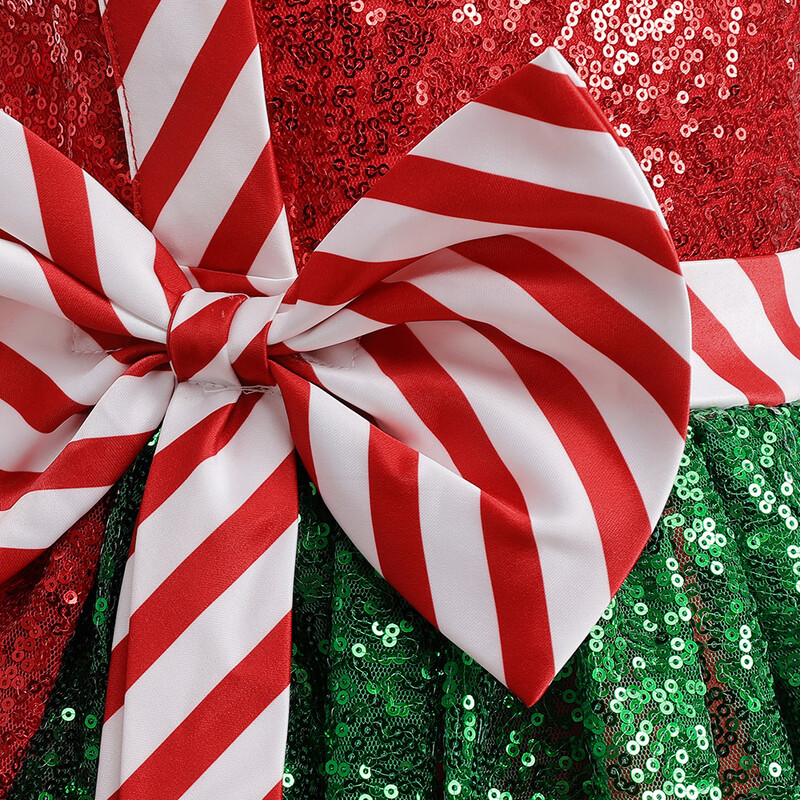 Νεαρά κορίτσια Χριστουγεννιάτικα φόρεμα για αποκριάτικες εκδηλώσεις Φόρεμα πάρτι Παιδικές παγιέτες φιόγκο Απόκριες φόρεμα πριγκίπισσας Κοστούμια μόδας κοριτσιών