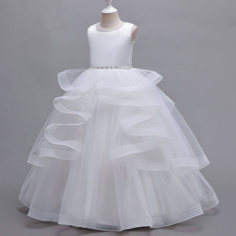 Merginos, 2024 m. vakarėlis, pamergių vakarėlis, vestuvinės išleistuvės Suknelės Komunija Krikštynos Moterys 5 7 9 11 14 metų baltai rožiniai ilgi kostiumai