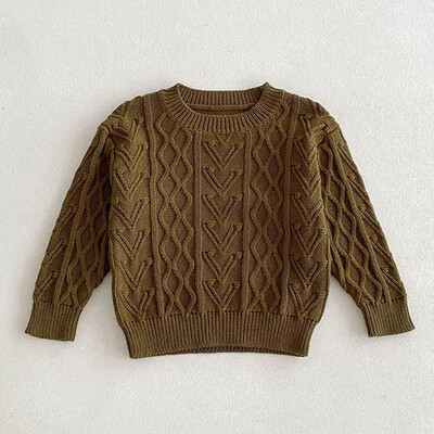 Πλεκτό πουλόβερ για κορίτσια για μωρά 1-6 ετών Ρούχα για μωρά για βρέφη Βρεφικά νεογέννητα Πλεκτά χειμωνιάτικα μακρυμάνικα μωρά πουλόβερ