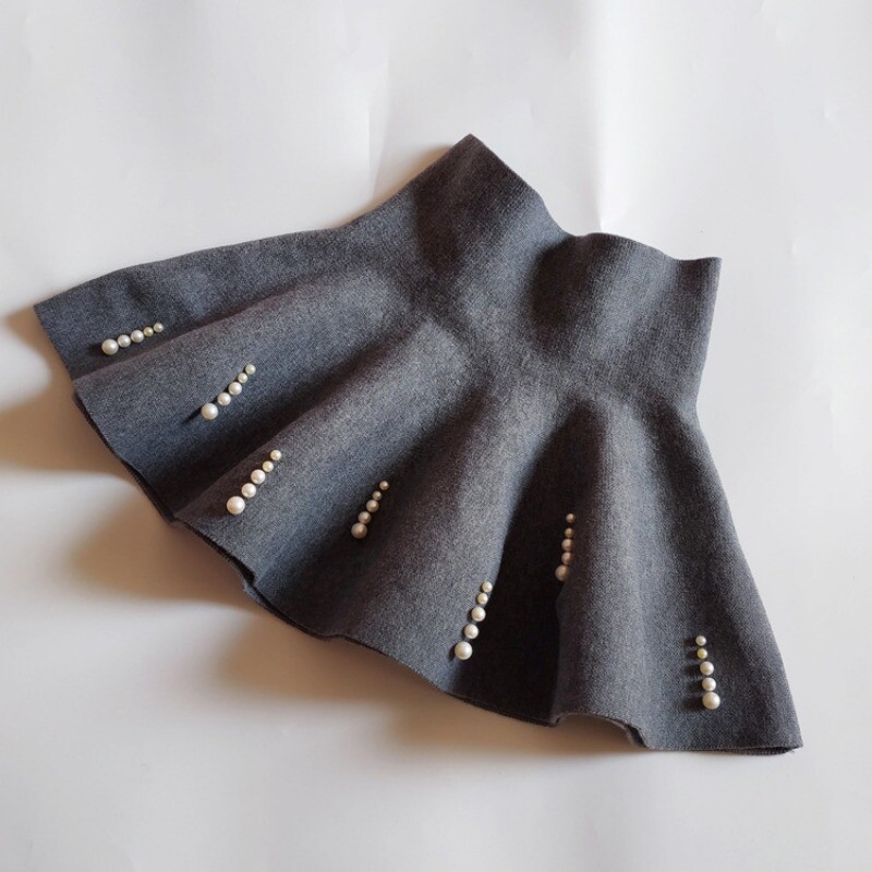 Νήπιο μωρό κοριτσάκι Πλισέ Tutu Φούστες Παιδικές Πέρλες Πλεκτή Φούστα Ψηλόμεση 2-10 Ετών Παιδικά Ρούχα Χειμώνα Φθινόπωρο SK006