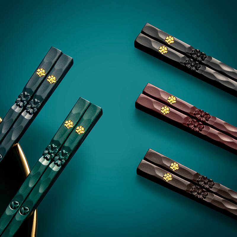 5 pár kínai japán pálcika Sushi pálcika Evőpálcika Újrafelhasználható ötvözetből készült evőpálcika Otthoni konyhai étkészletek szerszámtartozékok