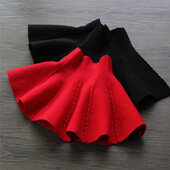 Mitmekülgne kootud A-kujuline minikleit tüdrukutele, ühevärviline kaabel, armas sügis/talvine tantsuseelik