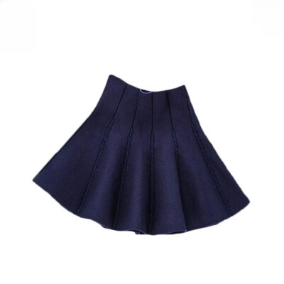 Mitmekülgne kootud A-kujuline minikleit tüdrukutele, ühevärviline kaabel, armas sügis/talvine tantsuseelik