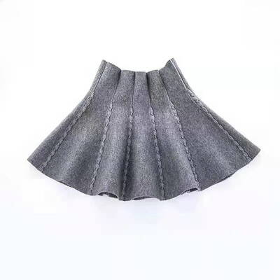 Mitmekülgne kootud A-kujuline minikleit tüdrukutele, ühevärviline kaabel, armas sügis/talvine tantsuseelik