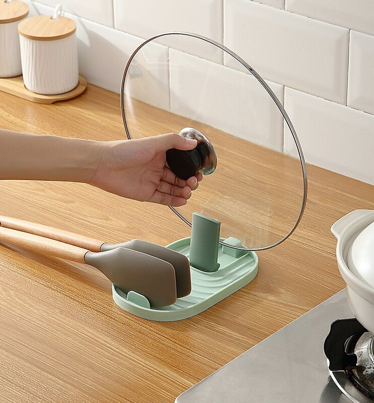 Y šiaurietiško stiliaus puodo dangčio kastuvas laikymo lentyna Paprasta praktiška virtuvės puodo dangtis Truner rėmo laikymo lentyna Daugiafunkcis