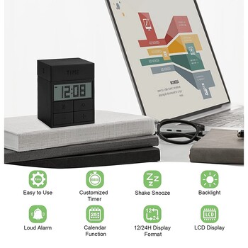 Cube Digital Timer Clock Silent Pomodoro Timer Χρονοδιακόπτης κουζίνας για μαγειρική Γραφείο Classroom Kids Teacher