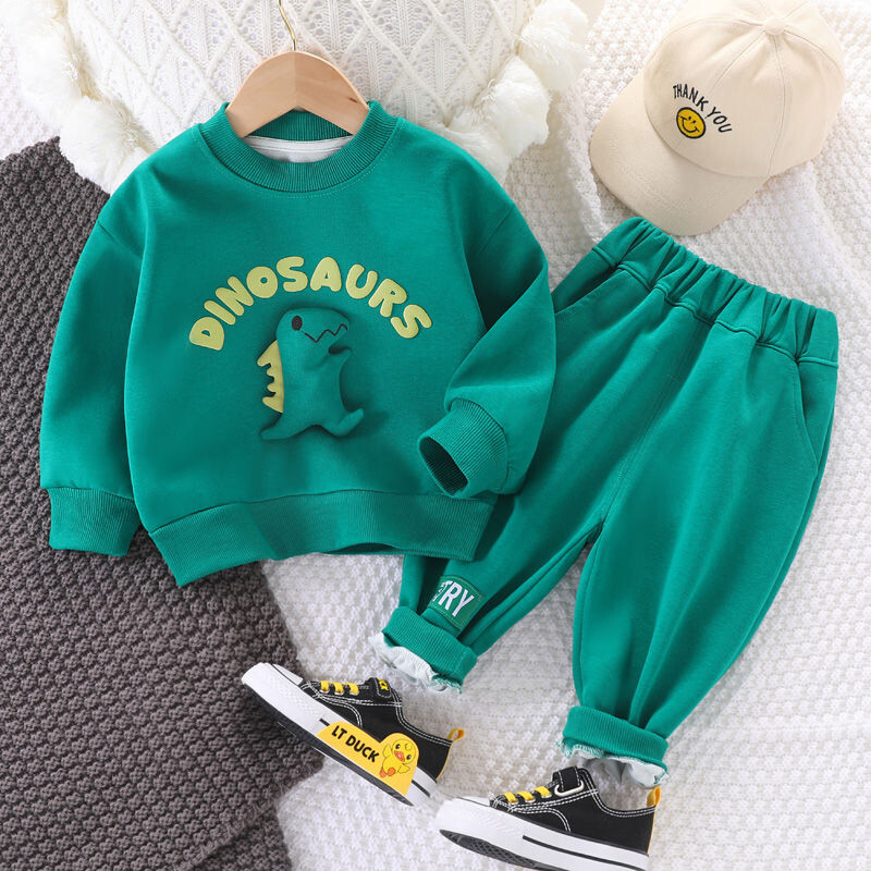 1-7 ani Set de îmbrăcăminte pentru copii Băieți Haine ocazională Hanorac și pantaloni la modă pentru copii 2 buc Treninguri pentru bebeluși toamnă iarnă