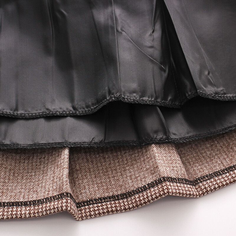 Nova ljetna smeđa kockasta suknja za djevojčice, korejski stil dječje odjeće za 1-5 godina