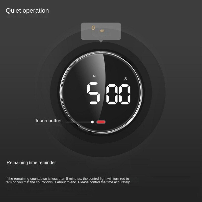 Šviesos diodų skaitmeninis laikmatis virtuvės gaminimui.