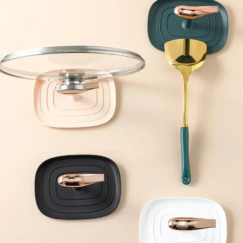 Keptuvės dangčio laikiklis atrama Šaukštai Puodo dangčio atramos Mentele Stovas Virtuvės Patogūs įrankiai Virtuvės įrankiai Priedai Organizatorius