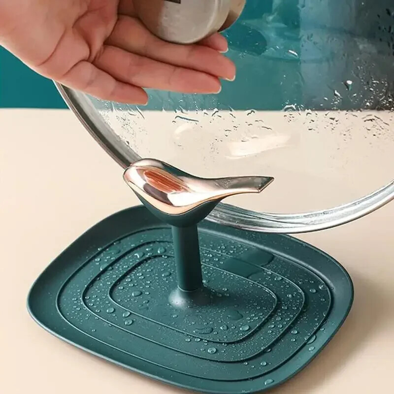 Keptuvės dangčio laikiklis atrama Šaukštai Puodo dangčio atramos Mentele Stovas Virtuvės Patogūs įrankiai Virtuvės įrankiai Priedai Organizatorius