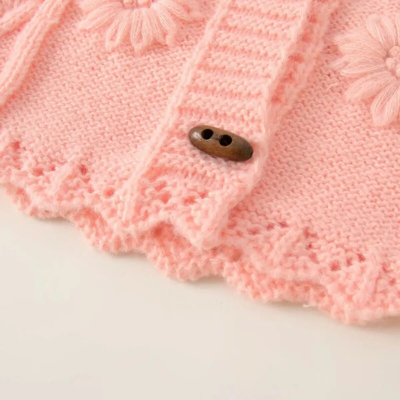 4293 Купете 2 бр. Детски плетен пуловер на едро 2024 Есен Нова ретро плетена жилетка Палто 2-9 години Детски пуловер Палто