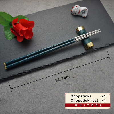 Csúcsminőségű japán rozsdamentes acél pálcika szett, fém csúszásmentes acél pálcika, újrafelhasználható élelmiszer Sushi pálcika Konyhai eszközök