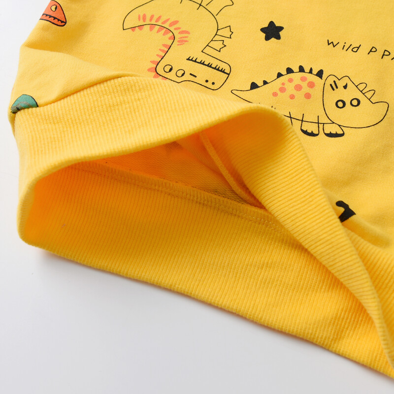 1 2 3 4 T Gyerek fiú baba divat ruha szett dinoszaurusz mintás hosszú ujjú felső és nadrág Kétrészes sportruha kisgyermek ruha