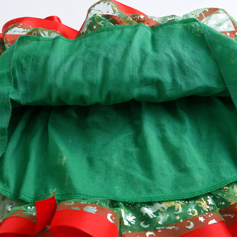 DXTON lányok karácsonyi szoknya Tutu mesh tüll party hercegnő szoknya gyerekeknek piros mini szoknya masnival gyerekruha újévi ajándék