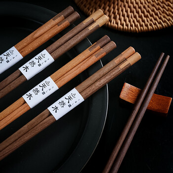 2 ζεύγη ξυλάκια Ιαπωνικά σούσι ραβδιά Creative Splicing Wood Chopstick Σετ Κορεατικά κινέζικα μπαστουνάκια φαγητού Ξύλινα επιτραπέζια σκεύη