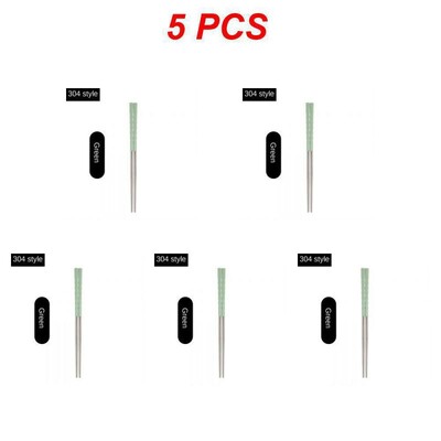 1-5 ζεύγος επαναχρησιμοποιήσιμα κινέζικα ξυλάκια από ανοξείδωτο ατσάλι Αντιολισθητικό ιαπωνικό κινέζικο κορεατικό φαγητό Μεταλλικά μπριζόλες επιτραπέζια μπαστούνια κουζίνας