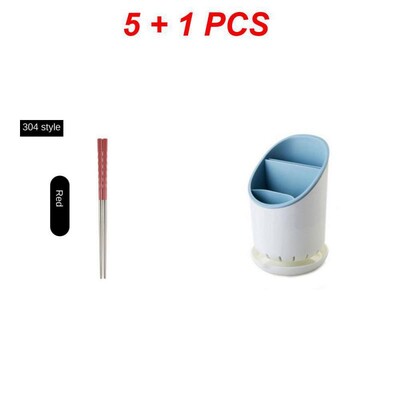 1-5 ζεύγος επαναχρησιμοποιήσιμα κινέζικα ξυλάκια από ανοξείδωτο ατσάλι Αντιολισθητικό ιαπωνικό κινέζικο κορεατικό φαγητό Μεταλλικά μπριζόλες επιτραπέζια μπαστούνια κουζίνας