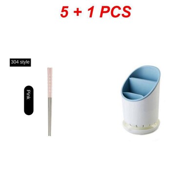 1-5 ζεύγος επαναχρησιμοποιήσιμα κινέζικα ξυλάκια από ανοξείδωτο ατσάλι Αντιολισθητικό ιαπωνικό κινέζικο κορεατικό φαγητό Μεταλλικά μπριζόλες επιτραπέζια μπαστούνια κουζίνας