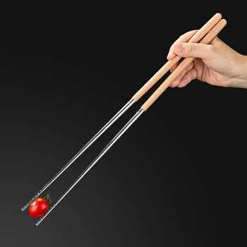 Chopsticks από ανοξείδωτο χάλυβα Long Chopsticks Cook Noodles Deep Fried Hot Pot Κινέζικα chopsticks επαναχρησιμοποιήσιμα μεταλλικά chopstick επιτραπέζια σκεύη