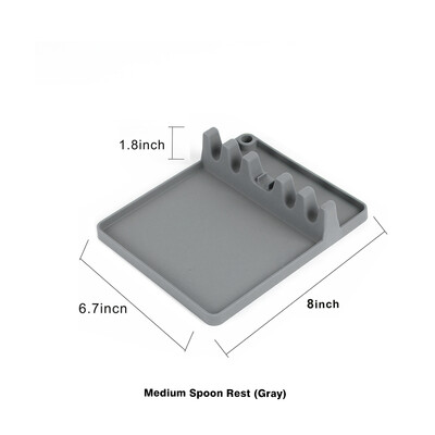 Silikoninis indų šaukšto atramas viryklės viršeliui su lašintuvu. Keli virtuvės įrankiai, karščiui atsparus mentelės nutekėjimo laikiklis