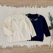 deer jonmi 2024 Νέα Φθινοπωρινά Παιδικά Πλεκτά Πουλόβερ Χειροποίητο Κέντημα Baby Girls Cotton Cardigan Παλτό Πουλόβερ