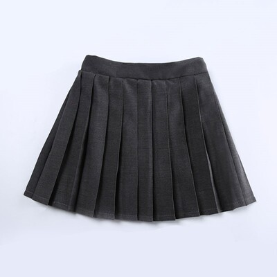 Fuste pentru fete, gri simplu, pentru copii, mini rochie, dulce, mini rochie, haine pentru copii, pentru 2 3 4 6 8 10 12 14 ani OKS194007