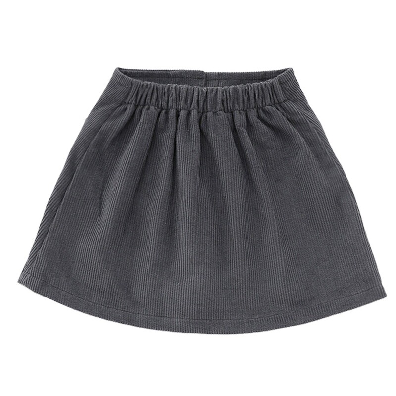 Divat lányoknak, magas derekú, A vonalú félhosszú szoknya baba kordbársony arany egysoros gombos rövid szoknya 2024 Új, egyszerű, hétköznapi szoknya