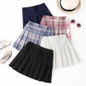 Μίνι γυναικείο φόρεμα καρό φούστα Παιδική μοντέρνα άνοιξη φθινόπωρο νέο στυλ πλισέ φούστα για κορίτσια από βρέφη έως έφηβες